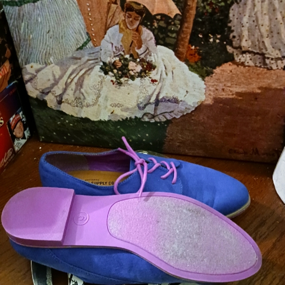 👞 🎁MOSSIMO BLUE SUEDE SHOES SIZE 6 👞 Like New! A Awesome Gift.